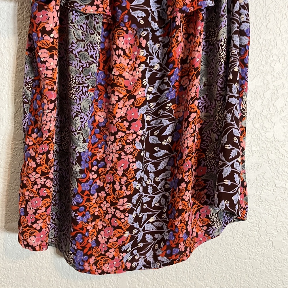 Maeve ruffled scoop neck floral print sleeveless blouse boho Gypsy casual - Picture 5 of 7